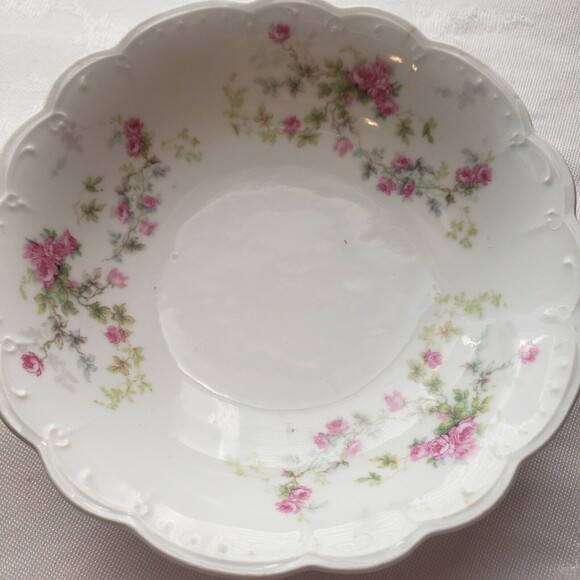 Moritz Zdekauer M Z Austria Small Bowls Rose Scallop 5" Vintage China Petite - Picture 3 of 12